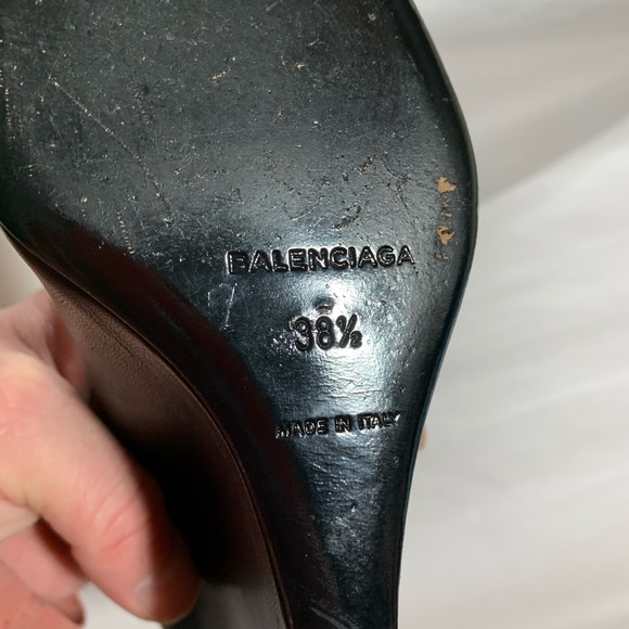 BALENCIAGA size 38.5 KNIFE wedge heel PUMPS - Picture 9 of 10